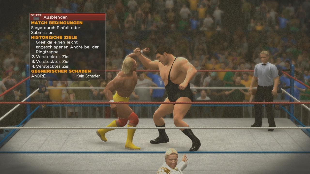 [14/11/2013] Da ihr Matches aus der Wrestlemania-Geschichte nacherlebt, gibt euch das Spiel historische Bonus-Ziele vor. Bei Erfüllung schaltet ihr Kämpfer, Arenen und dergleichen frei.