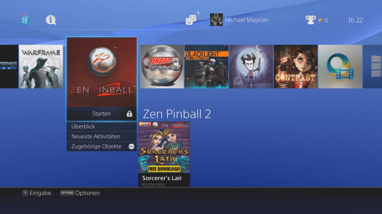 [30/01/2014] Ihr könnt direkt über die Icons auf News und zusätzliche Inhalte zum ausgewählten Spiel zugreifen.