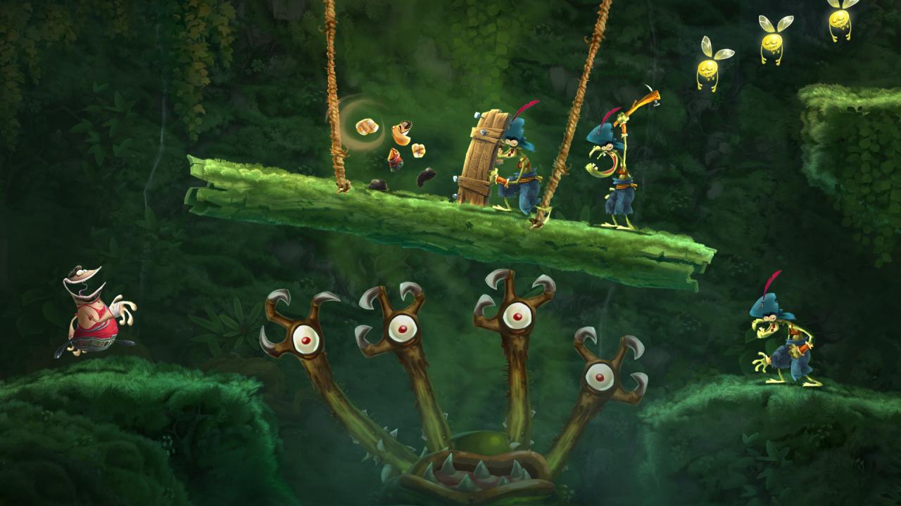 [19/02/2014] Wer sich gerne bunte Kaleidoskope ansieht und dabei funkige Pop-Musik anhört, der ist bei Rayman 3: Hoodlum Havoc genau richtig. In einem Level des Spiels surft ihr auf seltsamen Bahnen und versucht dabei, möglichst viele Bananen einzusammeln. Klingt einfach, ist es aber nicht, wenn ihr wegen der viel zu grellen Farben in eine Art Trance fallt und nicht mehr wisst, wo oben und unten ist.