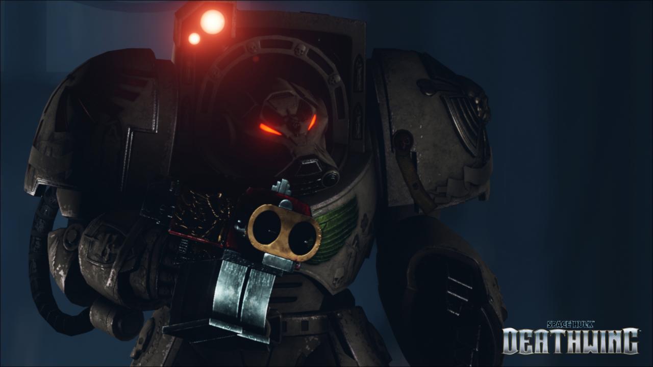 [27/02/2014] Ein Space Marine sorgt für Ordnung: Er soll Relikte aus alten Raumschiffen bergen.