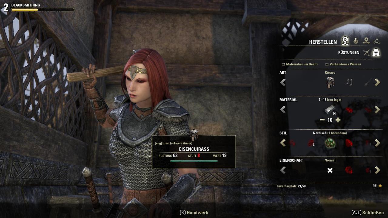 [05/02/2014] The Elder Scrolls Online - Beta im Praxis-Test: Ein umfangreiches Crafting-System versorgt euch mit frischer Ausrüstung.