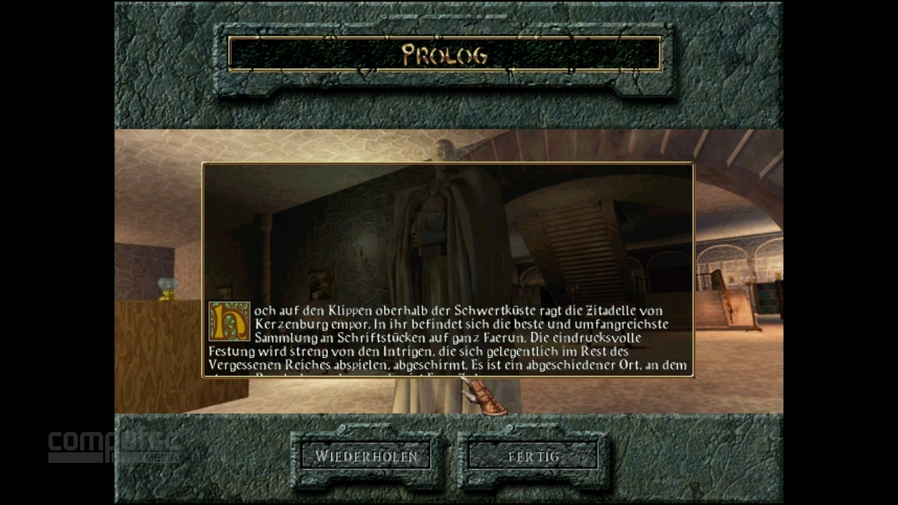 [04/02/2014] Wer erinnert sich noch an das Problem beim Vorspann des Original Baldur's Gate?