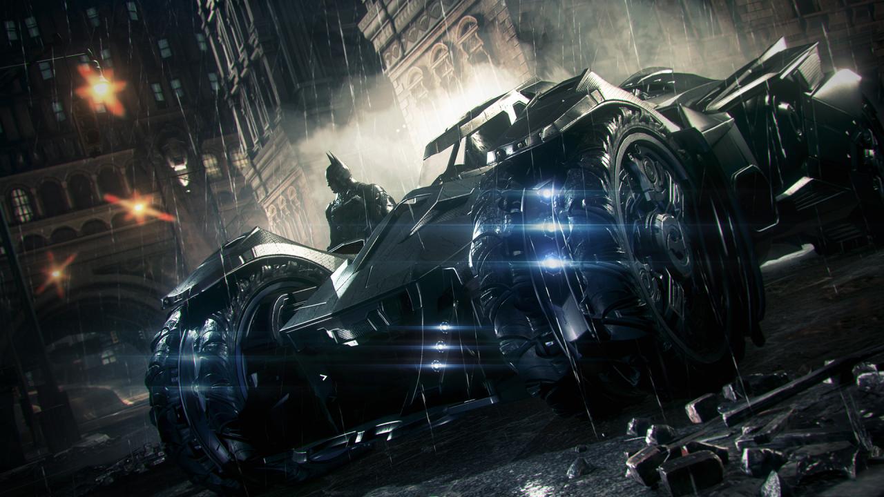 [27/03/2014] In Batman: Arkham Knight spielt auch erstmals das Batmobil eine größere Rolle. Mit dem könnt ihr euch Fahrzeugschlachten liefern oder die Spielwelt von Gotham City erkunden.