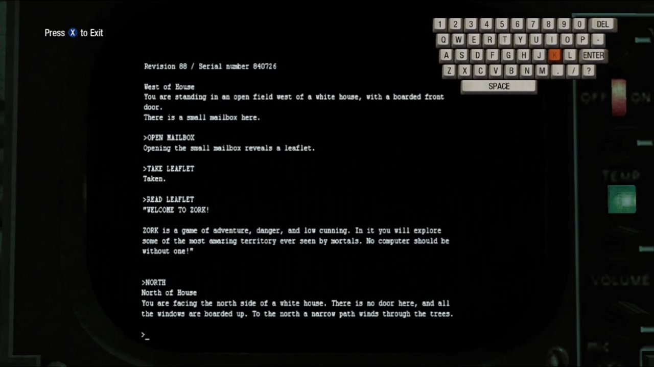 [03/07/2014] Eine echte Perle versteckt sich in Call of Duty: Black Ops. Wenn ihr während des Titelbildschirms aus dem Stuhl aufsteht, und zu dem Computer hinter euch geht, könnt ihr auf diesem das vollständige Textadventure Zork aus dem Jahr 1977 spielen.