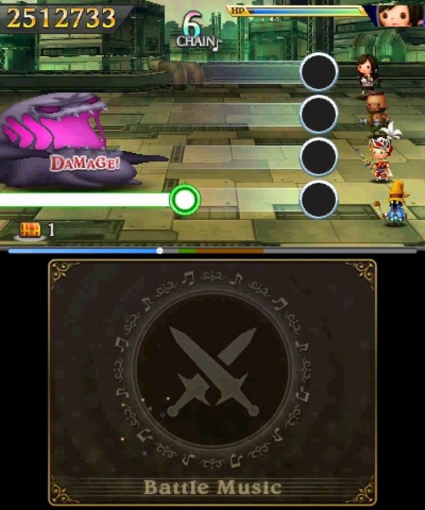 [10/09/2014] In den BMS (Battle Music Stages) tretet ihr mit eurer versammelten Party gegen nachrückende Reihen von allerlei aus der Serie bekannten Bösewichten an.