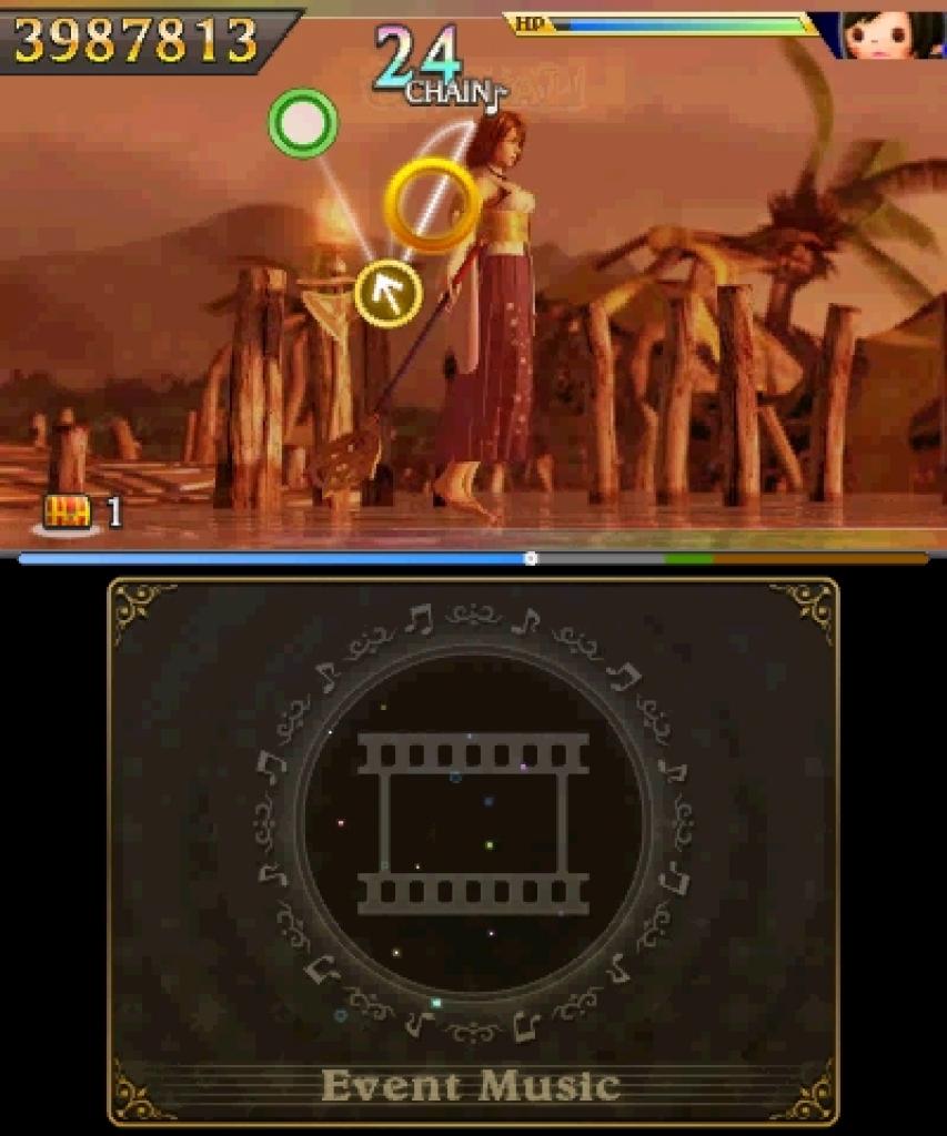 [10/09/2014] In dem EMS, den Event Music Stages, laufen im Hintergrund Highlight-Reels der diversen Final Fantasy-Spiele ab. Schade, dass es recht wenige dieser Levels gibt.