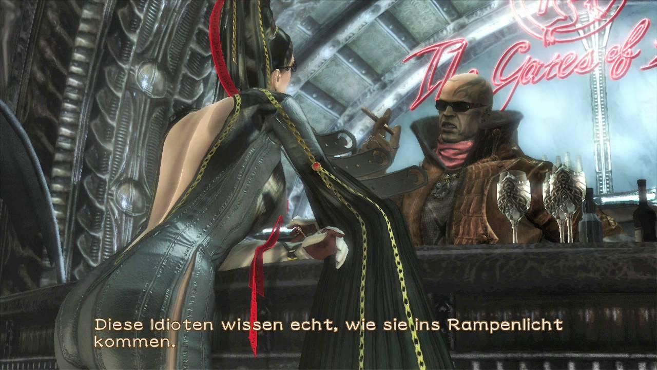 [07/10/2014] In Rodans Unterwelt-Etablissement genehmigt sich Bayonetta nicht nur einen edlen Tropfen, sondern findet dort auch nach und nach neue Ausrüstung.