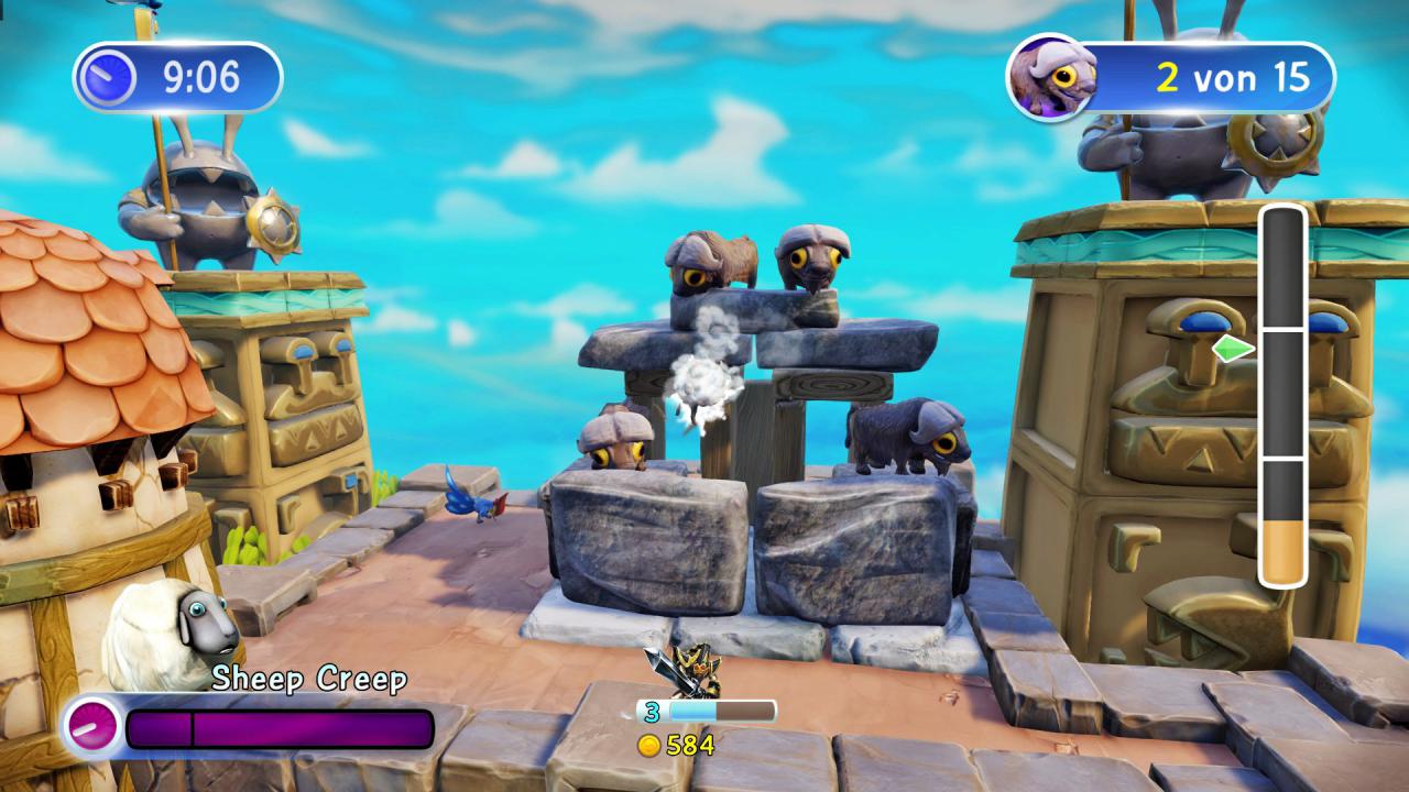 [24/10/2014] Angry Sheep: Gefangene Schurken bieten jeweils eine eigene Quest. Teils mit komplett anderem Gameplay wie dieser Angry Birds-Klon mit Schafen und Büffeln beweist.