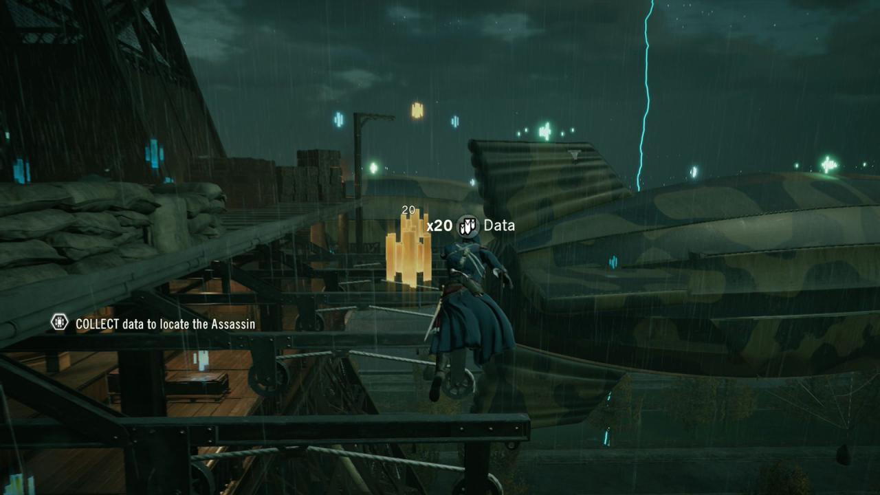 [11/11/2014] Wer will, sammelt nebenbei Datenpakete in fremden Zeitepochen. Das erinnert an den Time-Trial-Modus aus Mirror's Edge.