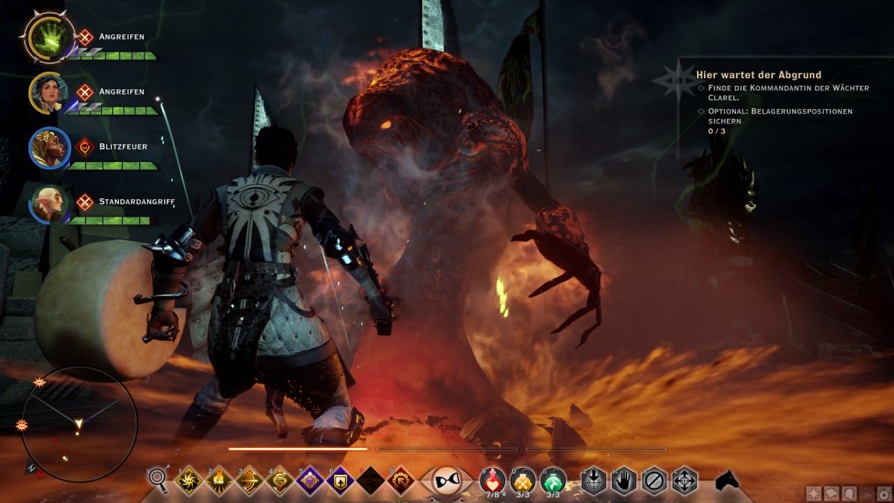 [10/11/2014] Dragon Age: Inquisition im Test - Als Nahkämpfer steht ihr Dämonen Auge in Auge gegenüber.