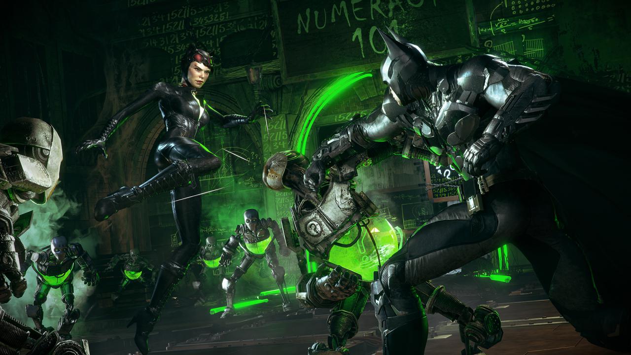 [27/04/2015] Die Kämpfe, in denen Batman mit Freunden zusammenarbeitet, zählen zu den besten des Spiels. (Bild vom Hersteller)