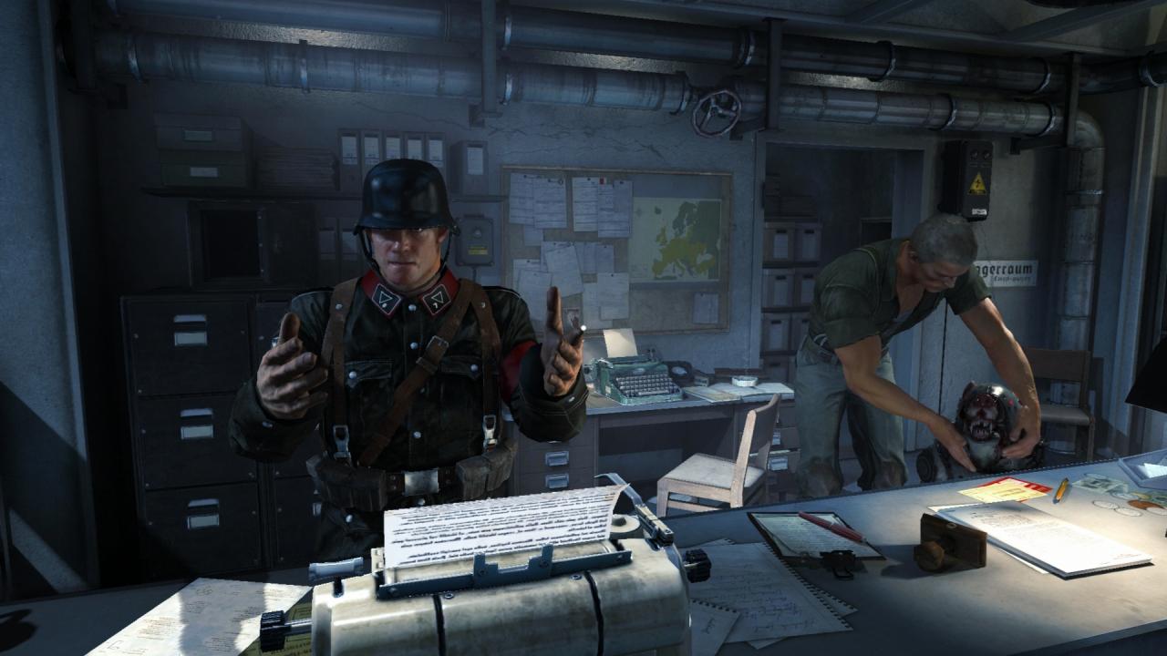 [08/05/2015] Zu Beginn des Spiels versuchen wir noch, Burg Wolfenstein ohne viel Aufsehen zu infiltrieren. Klappt natürlich nicht lang. (PC)