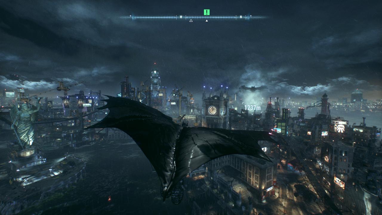 [25/06/2015] Wie in Arkham City gleiten wir lässig über Gothams Dächer hinweg. (PC)