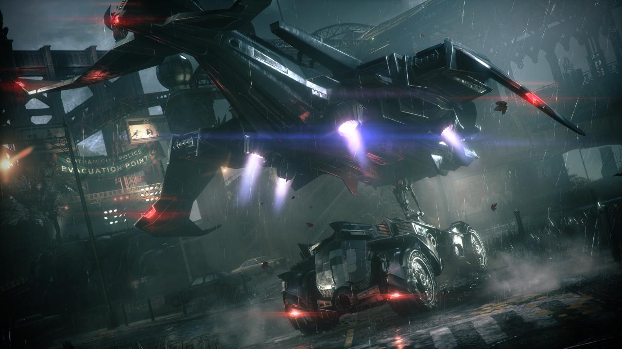 [19/06/2015] Das Batmobil erhält mehrere Upgrades, die der Batwing heranschafft. (Bild vom Hersteller)