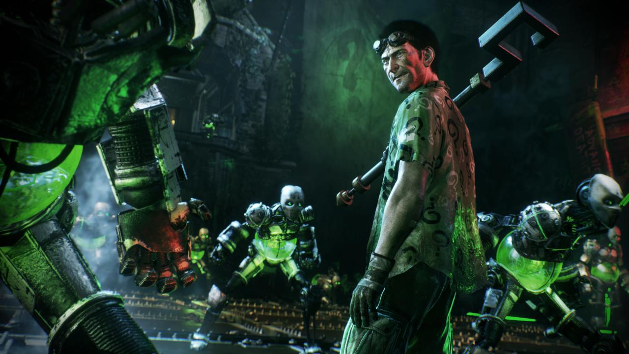 [19/06/2015] Der Riddler ist in Arkham Knight ein wenig überrepräsentiert und fällt uns manchmal mit seinem Gerede auf die Nerven. (Bild vom Hersteller)