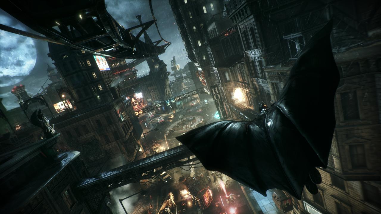 [19/06/2015] Beim Flug über Gothams Dächer staunen wir immer wieder über den hohen Detailgrad und die tolle Weitsicht. (Bild vom Hersteller)