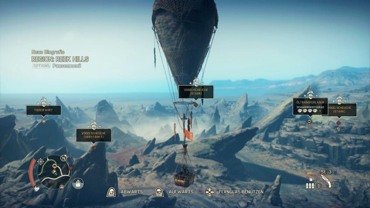 [01/09/2015] Statt auf einen Turm zu klettern, deckt Max die Umgebung im Heißluftballon auf. Nette Idee.