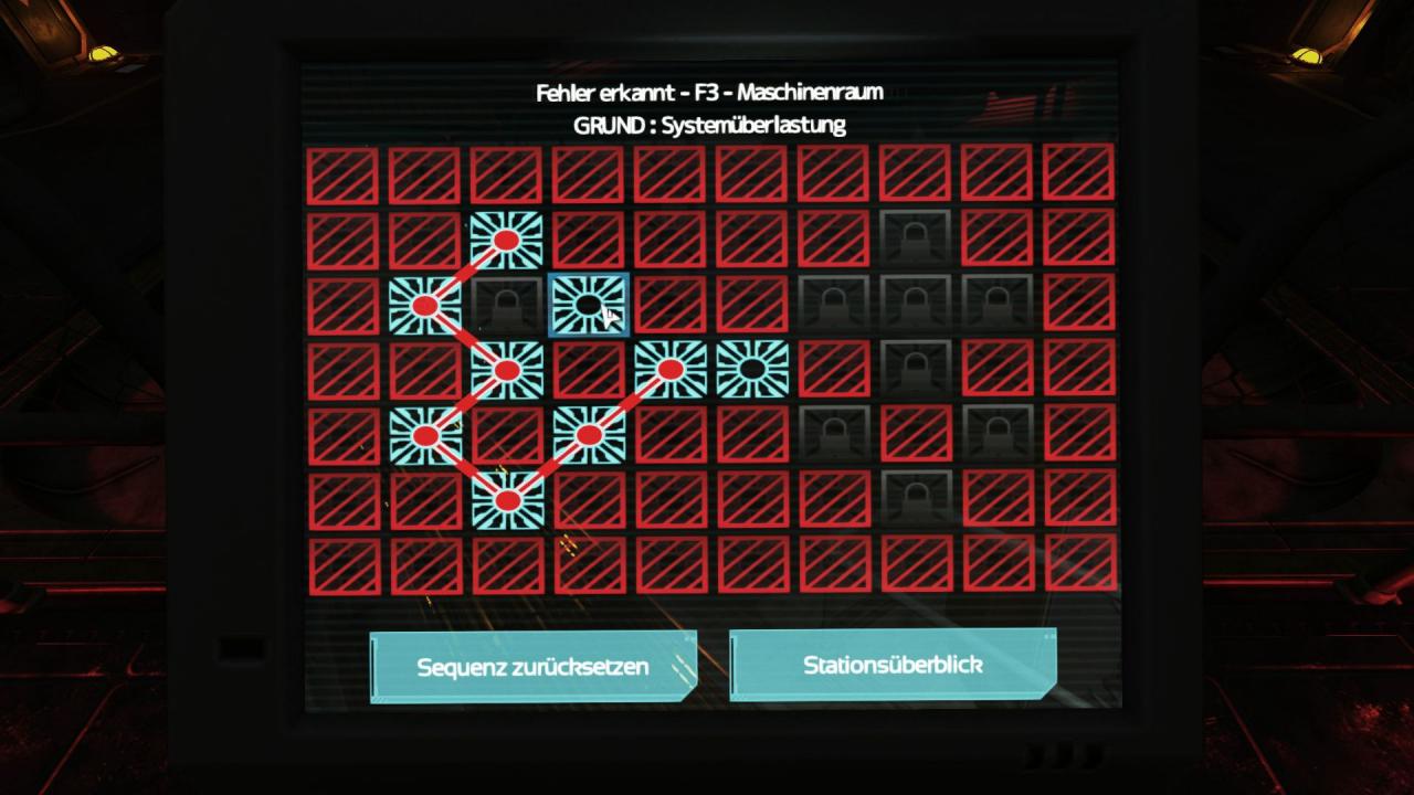 [17/09/2015] Maschinen und Computer repariert ihr in Soma durch das Absolvieren von Logikpuzzles, die nie allzu schwierig sind.