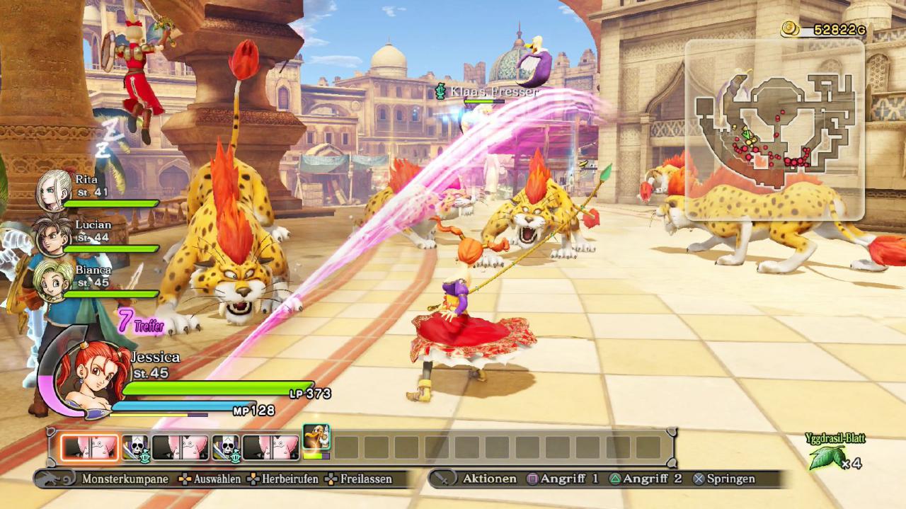 [08/10/2015] Comeback: Abseits vier neuer Figuren besteht die Heldengruppe in Heroes vornehmlich aus alten Bekannten, wie Jessica aus DQ VIII hier im Bild.