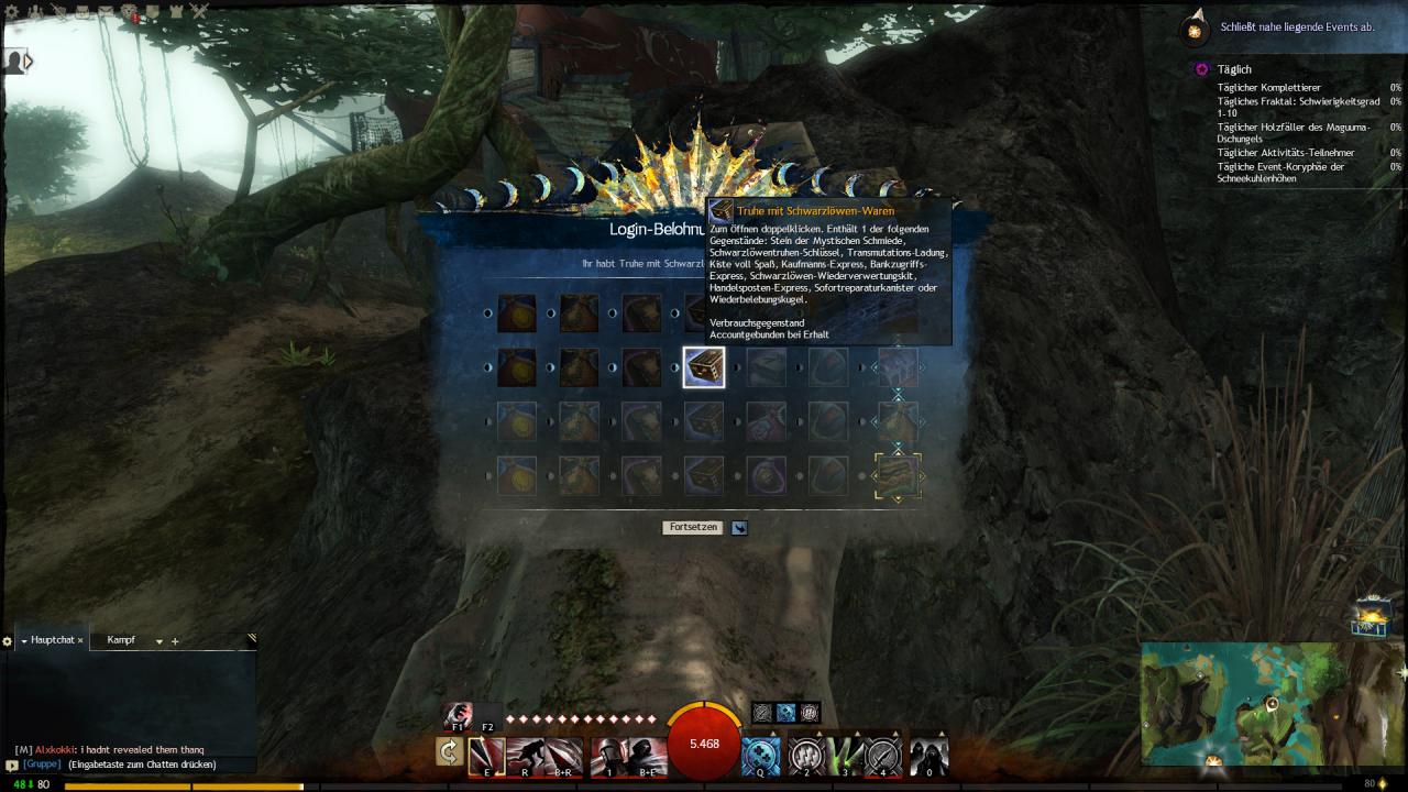 [23/10/2015] Einsteiger-Guide für Guild Wars 2: Tägliches Einloggen lohnt sich, jeden Tag wartet eine neue Belohnung auf euch!