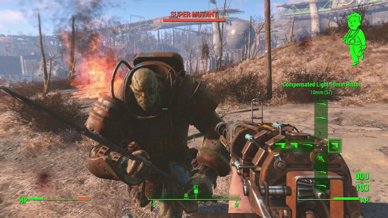 [09/11/2015] Gegner sind aggressiver als in Fallout 3, gehen in Deckung oder suchen auch gezielt den Nahkampf. (PS4)
