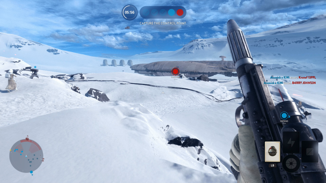 [13/11/2015] Ob wie hier auf Hoth, auf Tatoonie oder anderen Planeten: Grafisch sieht Battlefront sehr schick aus.