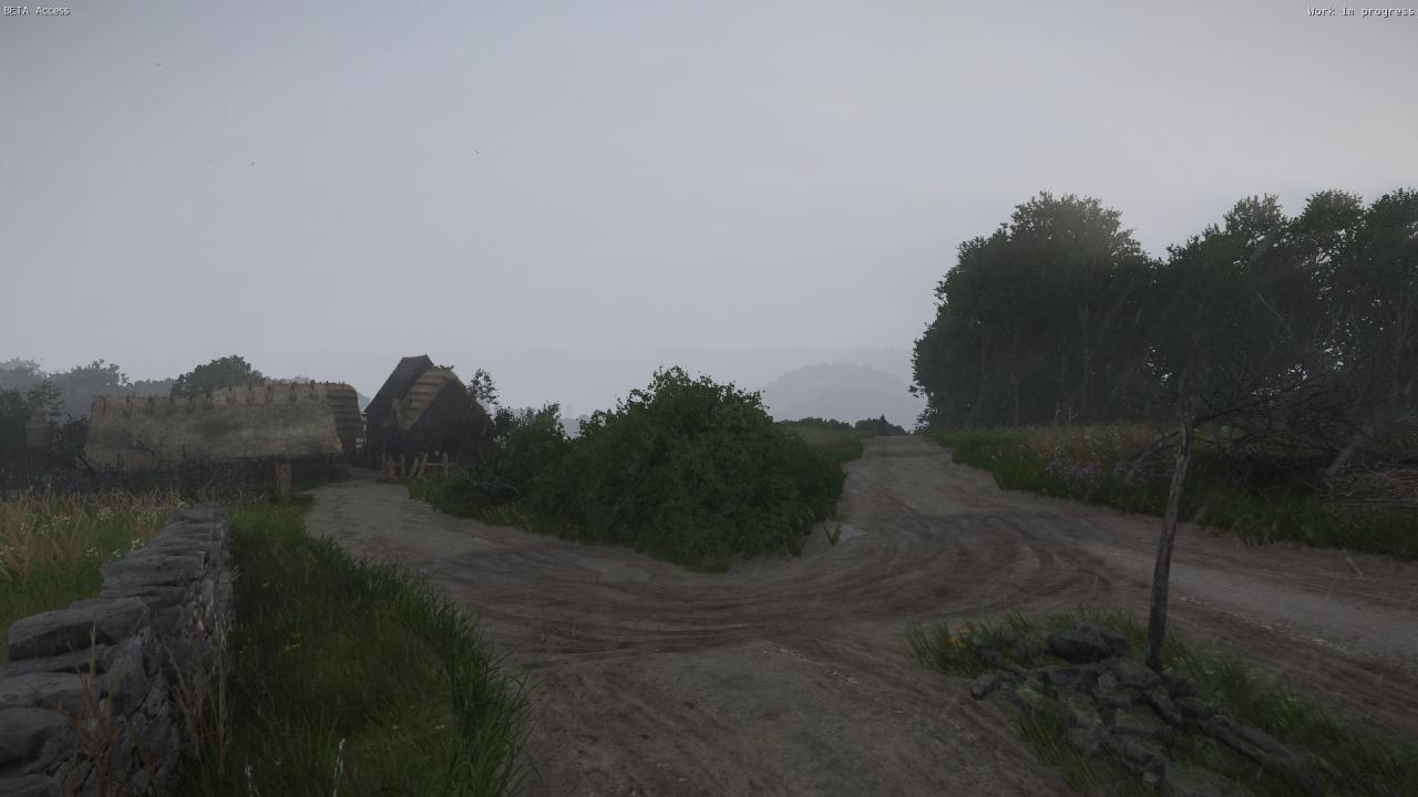 [06/03/2016] Kingdom Come: Deliverance, Beta - Bei länger anhaltendem Regen vergrößern sich die Pfützen am Boden.