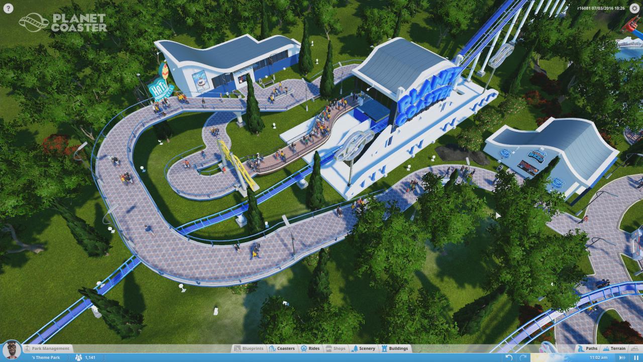Übersicht über einen Freizeitpark