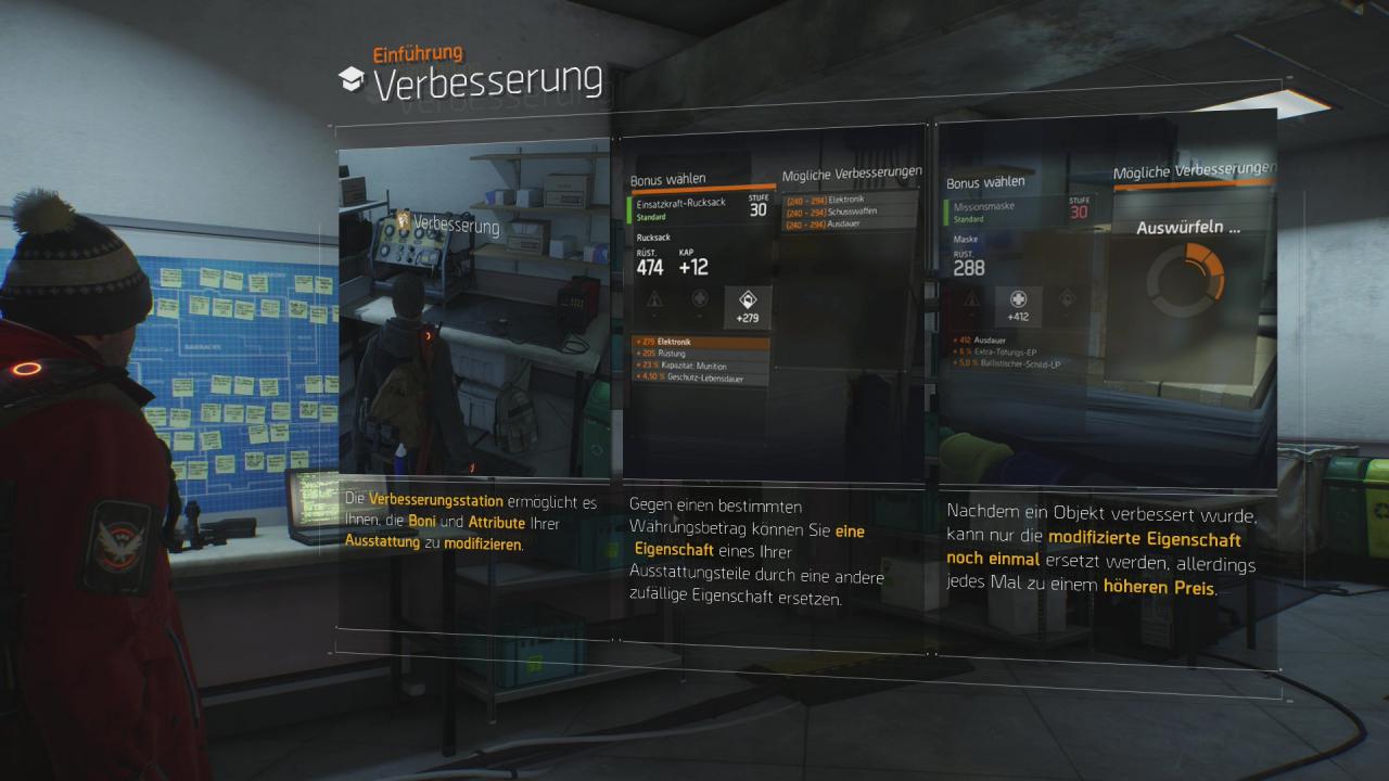 [11/03/2016] The Division - Guide: So verändert ihr gezielt einen Ausrüstungs-Bonus per Zufallsprinzip - Tipp