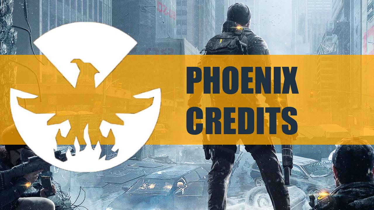 [11/03/2016] Wir verraten euch alles zu Phoenix Credits in The Division!