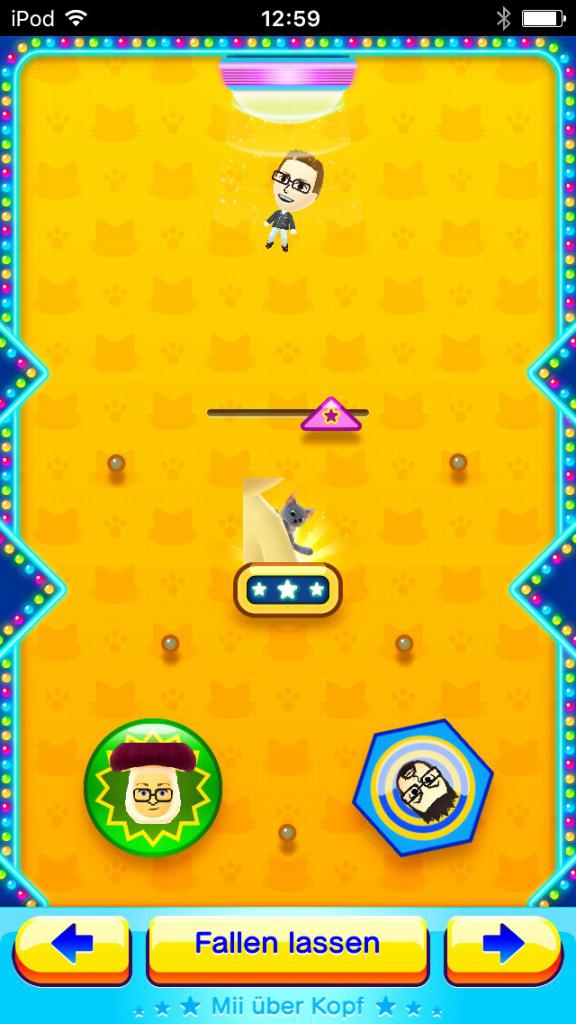 [01/04/2016] Das hier ist der Mii von Nintendos PR-Veteran, Harald Ebert. In diesem Pachinko-Minispiel hilft er uns beim Gewinnen unseres Katzen-Outfits!