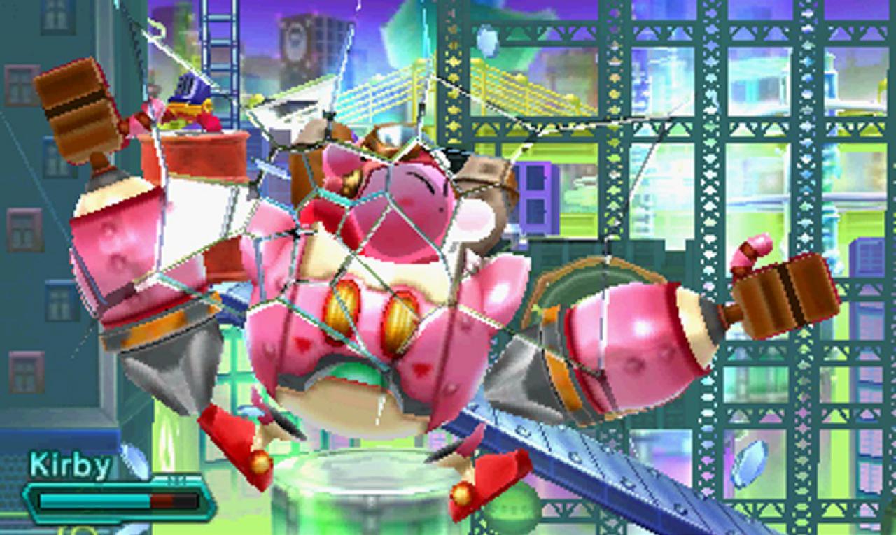 [21/06/2016] Der 3D-Effekt des Nintendo 3DS wird gut genutzt. Werden wir von hinten getroffen, klatscht unser Held schon einmal mit Karacho gegen den splitternden Bildschirm.