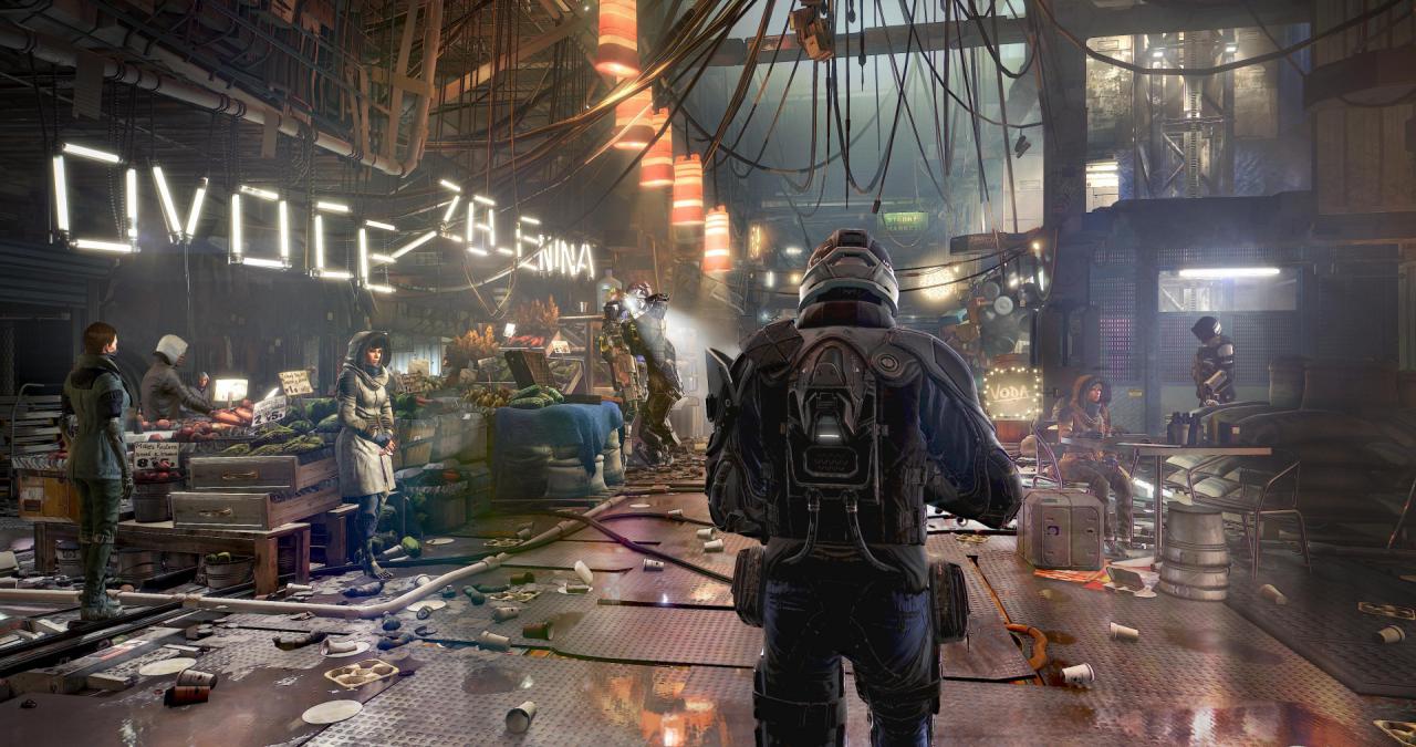 [08/07/2016] Der Detailgrad der Umgebungen überzeugt und unterstreicht die tolle Atmosphäre des Spiels. Überall findet man gesprächige NPCs, nützlichen Loot, lesbare Zeitungen - und Gurken. Das Gemüse dient scheinbar als ein Art Sammelgegenstand.