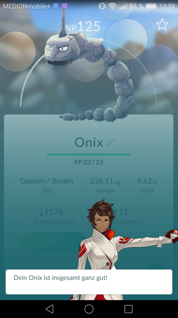[24/08/2016] Durch das neue Bewertung-Feature in Pokémon könnt ihr die Stärke eurer Taschenmonster direkt von eurem Teamleiter einschätzen lassen.