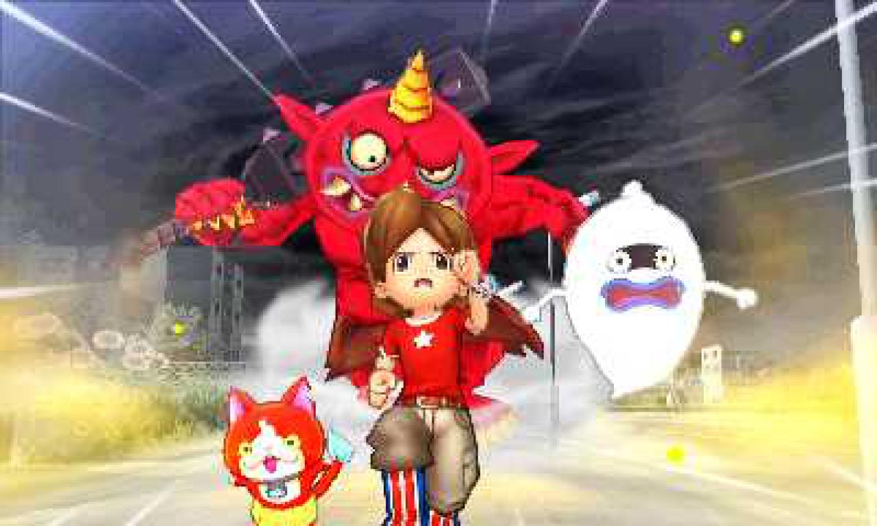 [16/09/2016] Schon im ersten Teil war er so was wie das Pikachu von Yo-kai Watch, nun hat er auch in Zwischensequenzen seinen großen Auftritt: Geisterkater Jibanyan!