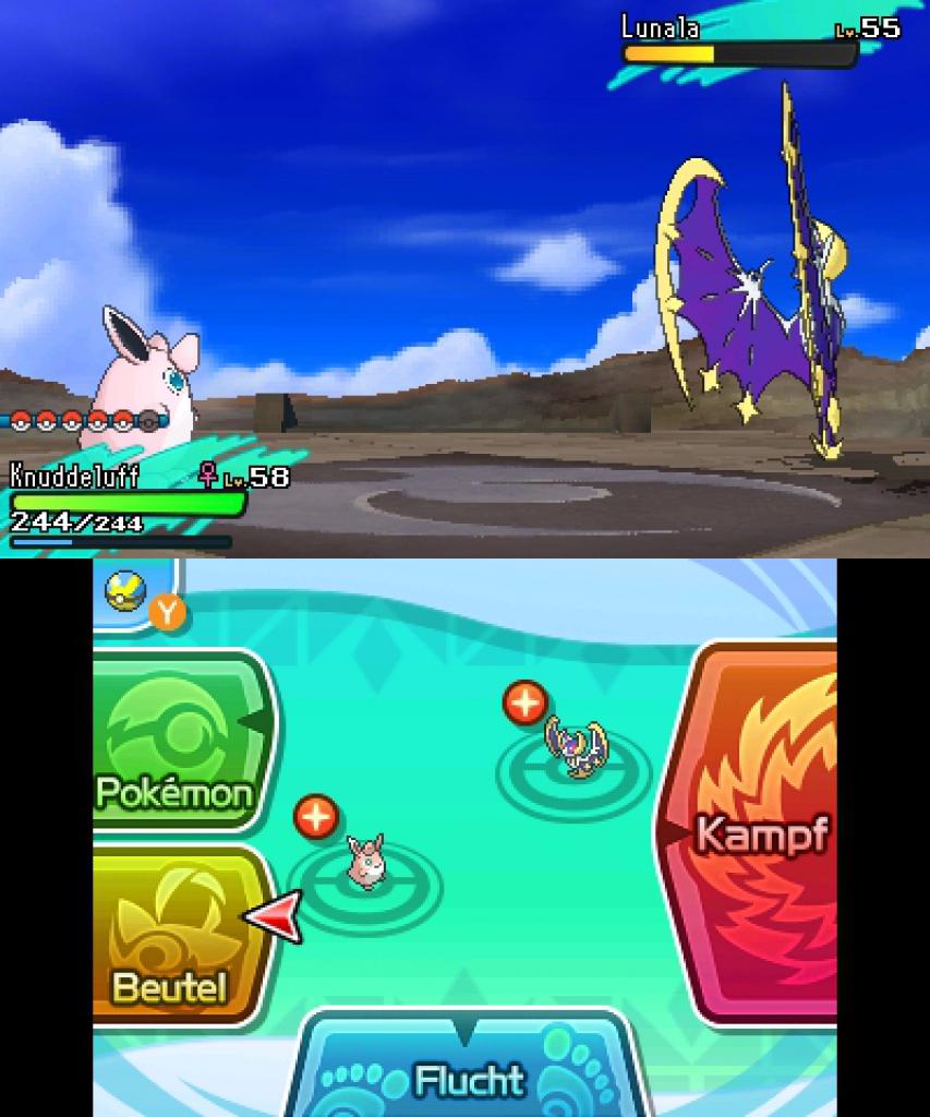 [24/11/2016] Ein epischer Kampf zwischen Knuddeluff und Lunala. Nach vorsichtigen Angreifen und schier endlosen Pokéballgewerfe ist es endlich unser! Mein Schatz...