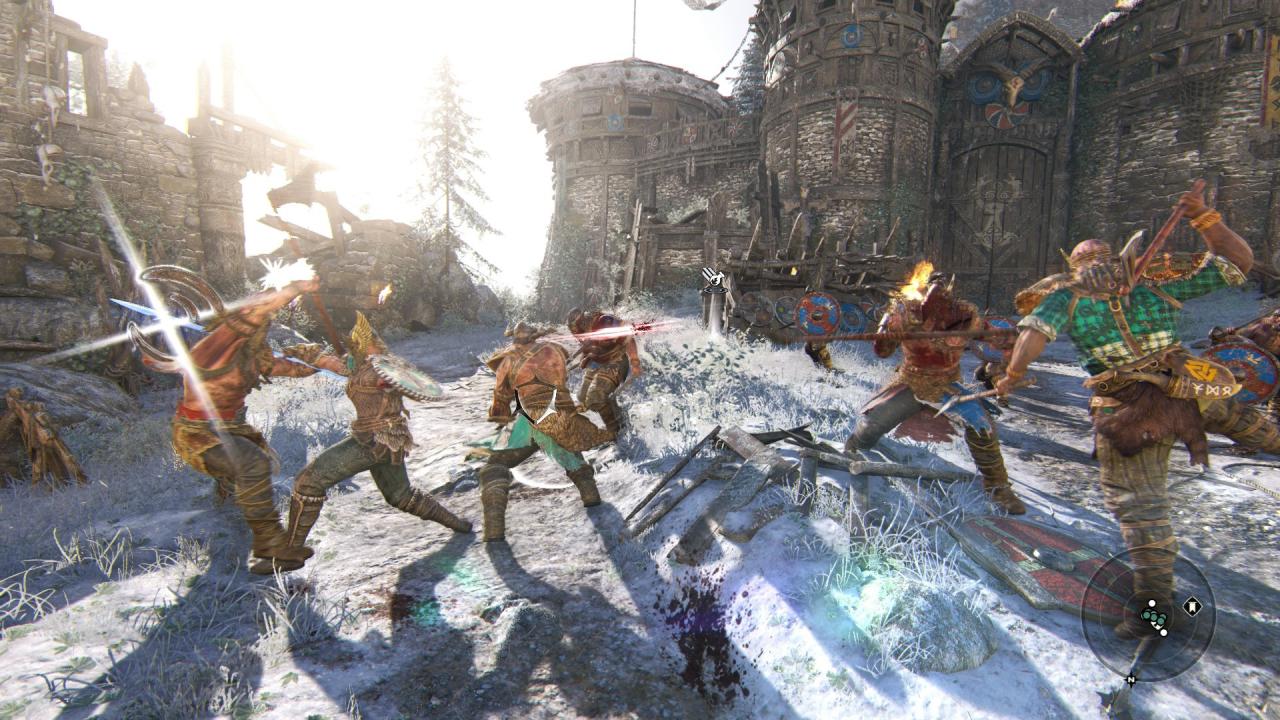 [16/02/2017] Die NPC-Begleiter in der Solo-Kampagne von For Honor erweisen sich nicht immer als Hilfe; dank aktiviertem Friendly Fire bekommt ihr oft selbst was auf den Dez.