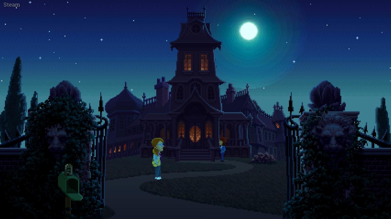[30/03/2017] Trotz Retro-Stil glänzt Thimbleweed Park mit schön gepixelten, stimmungsvollen Umgebungsgrafiken.