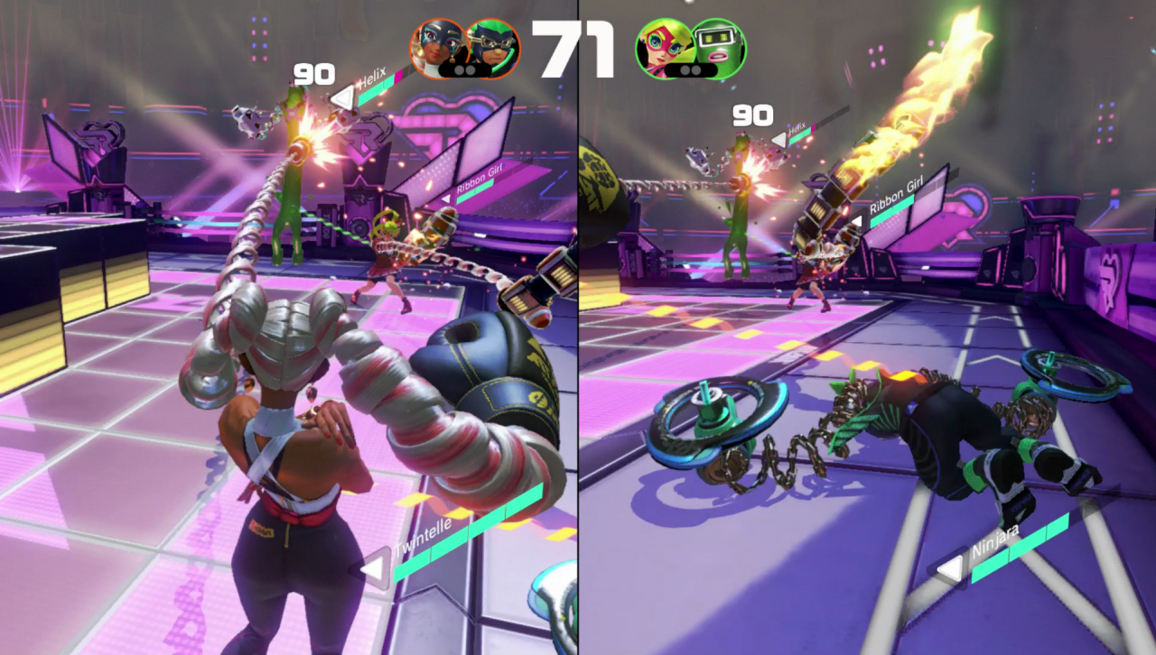 [07/06/2017] Die Kämpfe werden ab drei Spielern ein wenig und ab vier Teilnehmern hoffnungslos unübersichtlich. Im Splitscreen ist der Chaos-Faktor sogar noch einmal höher.