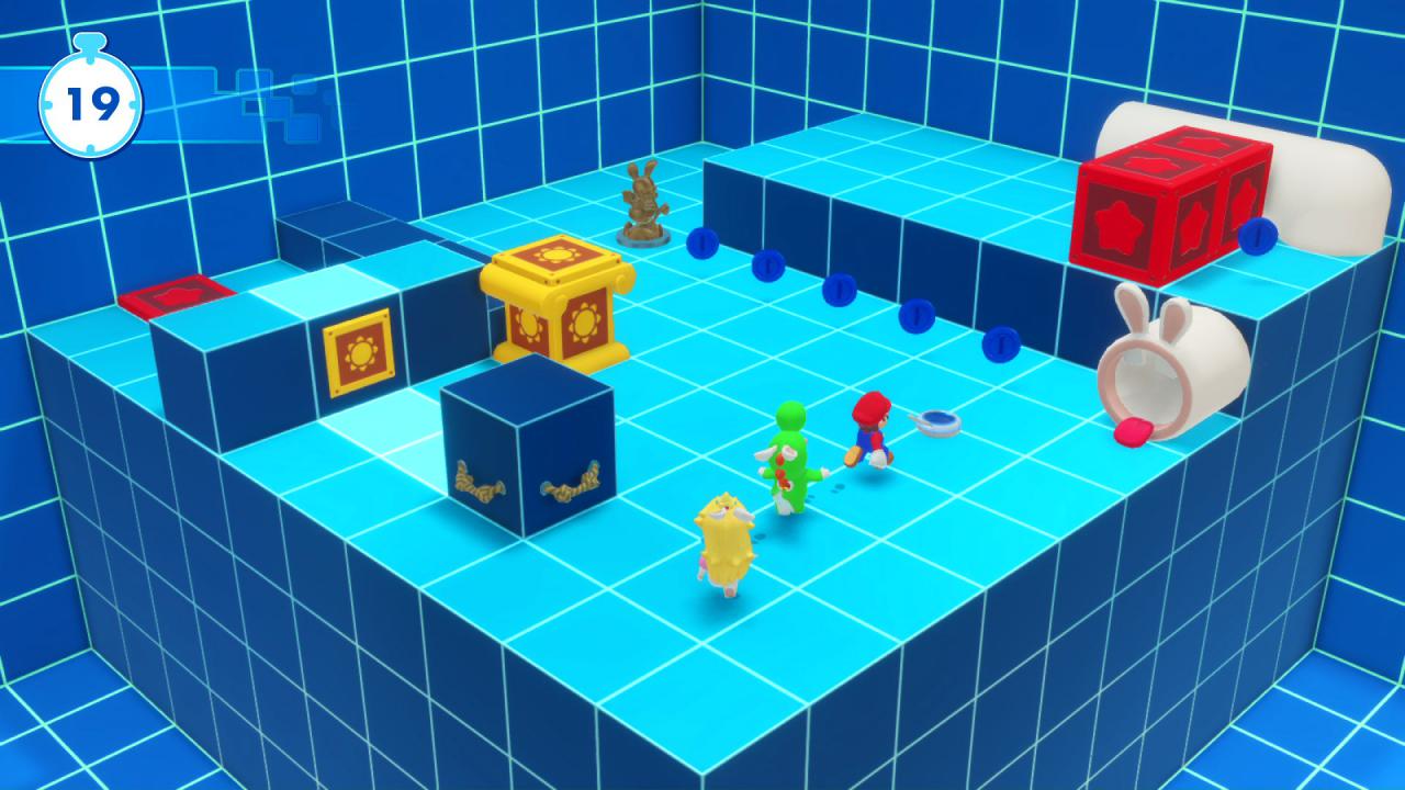 Minispiele wie dieses hier könnten fast aus Super Mario 3D Land oder Super Mario 3D World stammen. Die blauen Münzen kennen Klempner-Fans ebenfalls seit Jahrzehnten.