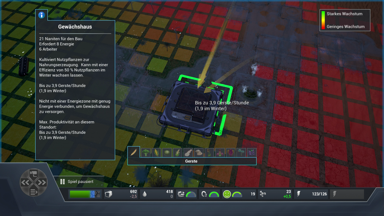 [20/07/2017] Bevor ihr eine Farm baut, informiert euch das Interface, wo das jeweilige Saatgut am besten wächst.