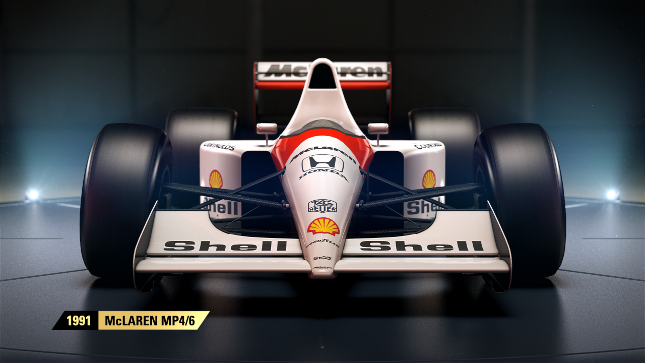 [11/08/2017] Baujahr 1991: Der McLaren_MP4/6 wurde damals unter anderem von Ayrton Senna gefahren und ist einer der zwölf klassischen F1-Boliden in F1 2017.