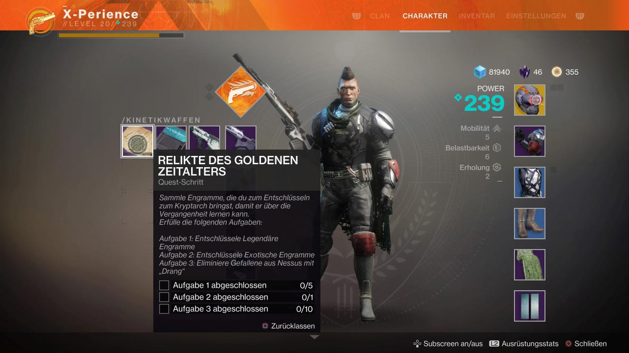 [11/09/2017] Die Kryptarchen-Quests müsst ihr auf Nessus und mit Drang erledigen.