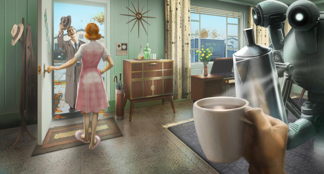 [28/09/2017] Eigentlich sollte der Spieler die Welt, die unterging, nie zu Gesicht bekommen. Tim Cain wollte all das der Fantasie der Spieler überlassen. Daher bekamen wir erst in Fallout 4 zu Gesicht, wie die scheinbar idyllische Vorkriegskulisse aussah.