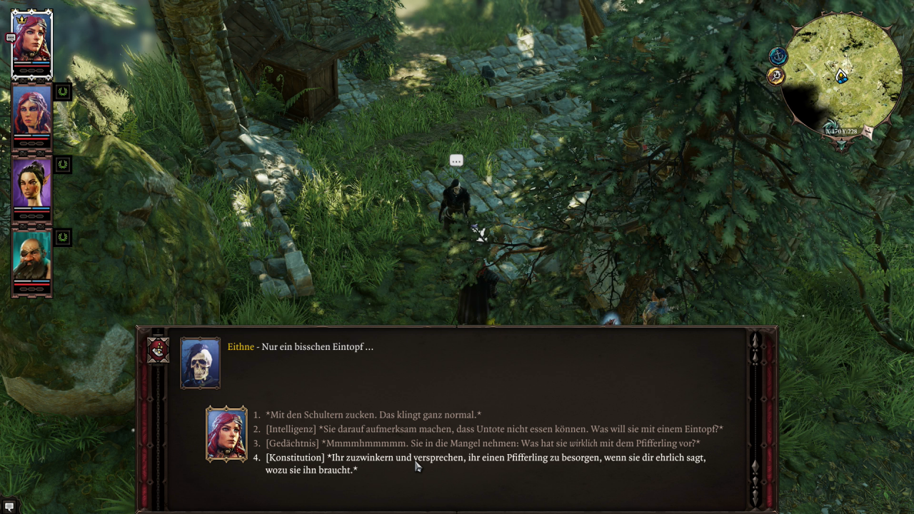 [26/09/2017] Das Stein-Schere-Papier-Minispiel ist Geschichte, dafür werden Überredungen jetzt auf Basis eurer Charakterwerte entschieden.