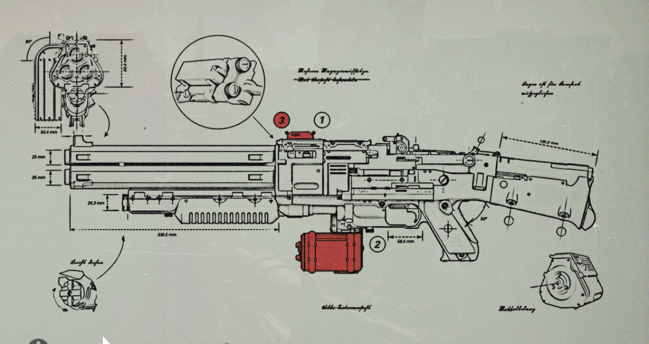 Upgrade-Schema für die Schockhammer-Kampfschrotflinte