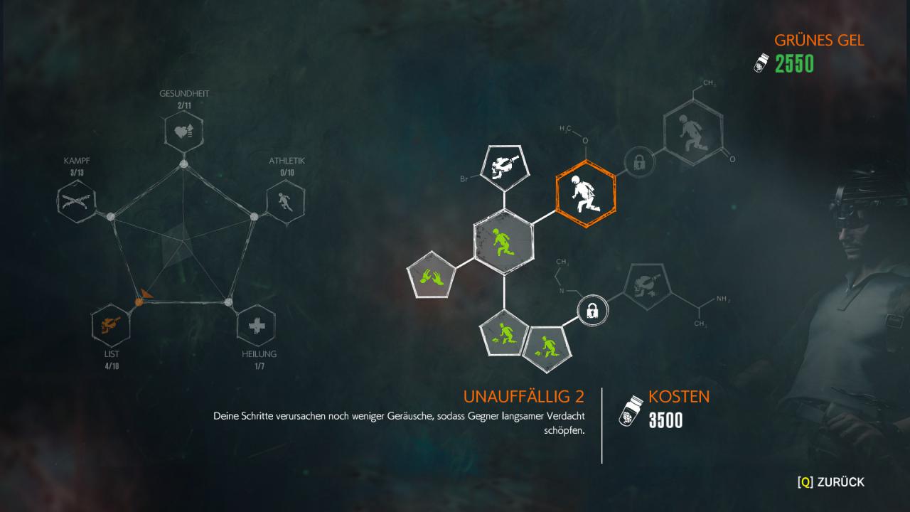 [13/10/2017] Das neue Skillsystem ist viel übersichtlicher und bietet euch mehr Möglichkeiten zum Upgraden von Sebastians Fähigkeiten.