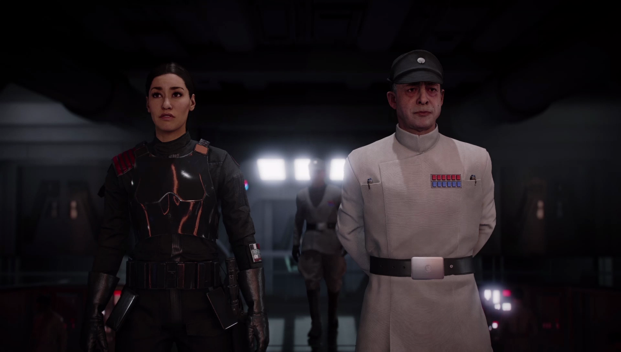 [13/11/2017] Die Geschichte von Commander Iden Versio (hier mit ihrem Vater Admiral Versio) entwickelt sich zu sehr zu einem Klischee und wirkt dabei nicht immer glaubwürdig.