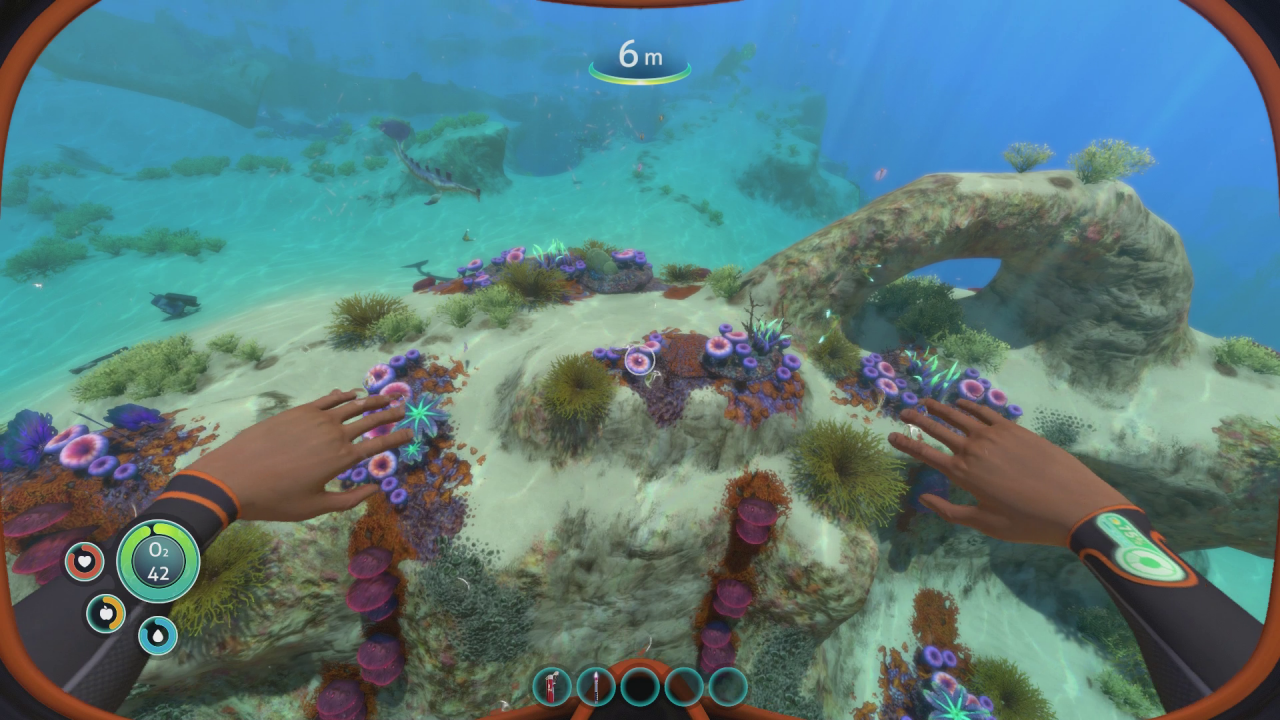 [01/02/2018] Das Anfangsgebiet Safe Shallows ist noch bunt und fröhlich. Das wird sich später in anderen Gebieten ändern.