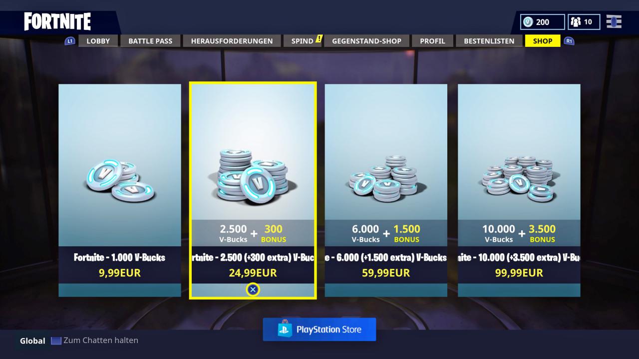 [28/03/2018] 7 Fortnite Battle Royale Kosten